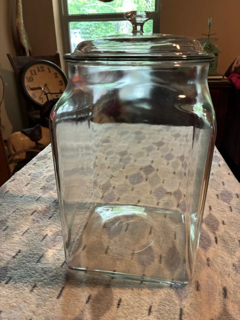 Large Clear Glass Storage Jar with Lid - Home Storage & Organization